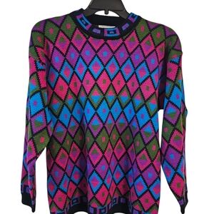 VTG Margules Geometric Pattern Sweater Large